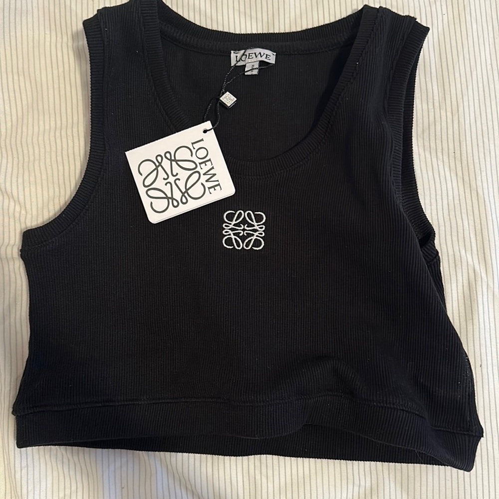 Loewe black crop top medium
